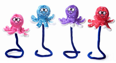 6"" 4Asst. Color Octopus On 18"" Bendable Case Pack 72