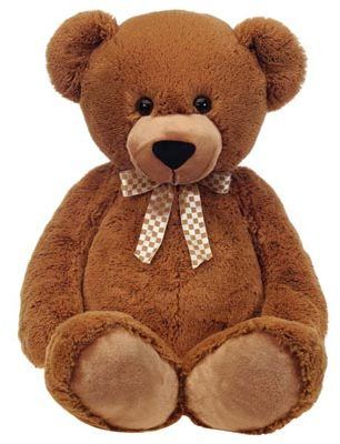 38"" Brown Cuddle Bear W/Ribbon Case Pack 3