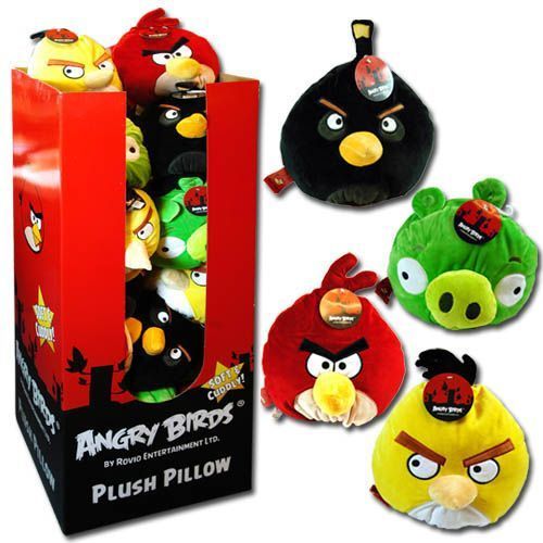 Angry Birds 10X12"" Plush Pillow 4 Assorted Birds Case Pack 28