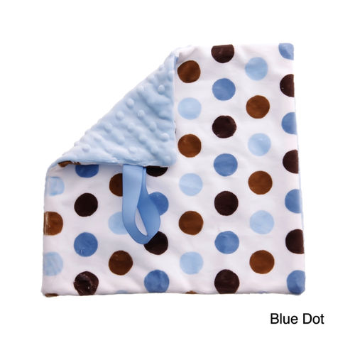 BB Emerald Blue Dot Soft Newborn Toddler Boy Girl Baby Paci&#64257;er Security Travel Blanket