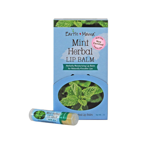 Earth Mama Angel Baby Lip Balm Display Center - Organic Mint - Case of 24 - .15 oz