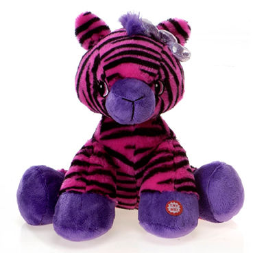 9"" Pink Zebra With Sound Case Pack 12