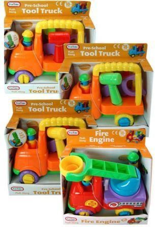 Push Along -Tool Truck & Fire Engine Case Pack 24