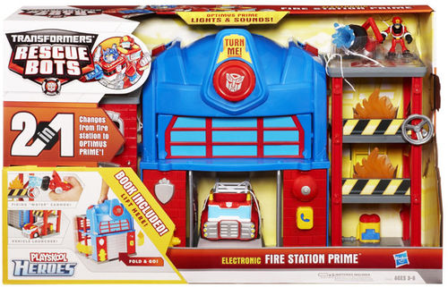 Transformers Rescue Bots Optimus Prime Fire Station