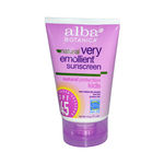 Alba Botanica Natural Very Emollient Sunscreen for Kids - SPF 45 - 4 oz