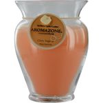 CLARY SAGE & NECTARINE ESSENTIAL BLEND by Clary Sage & Nectarine Essntial Blend ONE 4x3 inch MEDIUM FROSTED GLASS VASE ESSENTIAL BLENDS CANDLE.  BURNS
