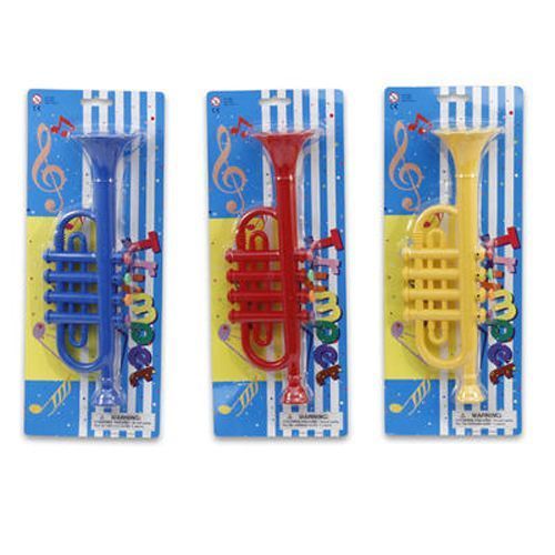 Plastic Trumpet 11"" Assorted Colors Case Pack 48