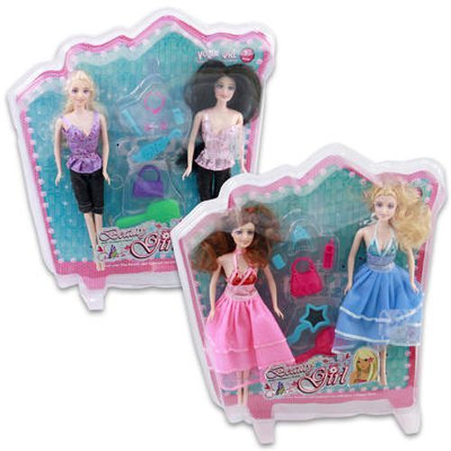 Dolls With Accessories Set 2 Pc Case Pack 18