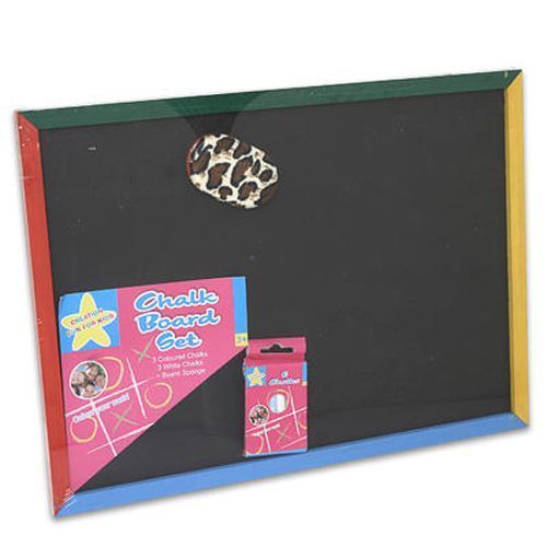 Chalk Board Set with Chalk and Eraser Case Pack 24