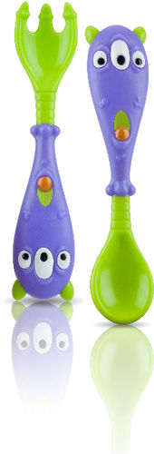 3-D Monster Spoon and Fork Set Case Pack 48