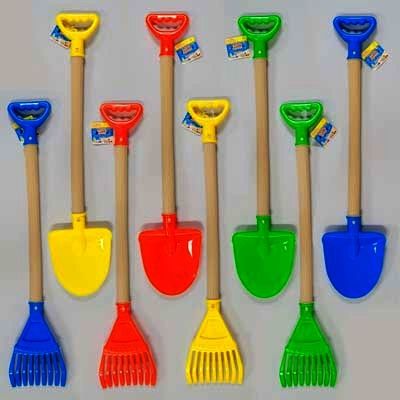 Kids Plastic Shovel 25.75 Inch/Rake 26 Inch Case Pack 36