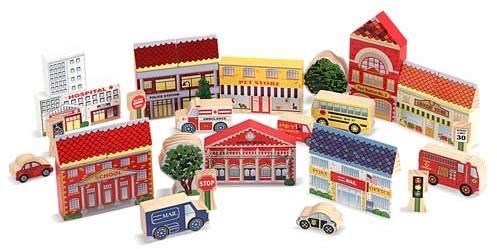 Town Blocks Play Set