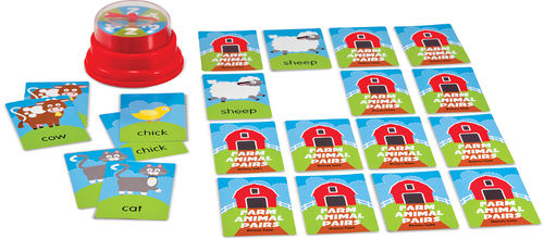 Press & Spin Game: Farm Animal Pairs