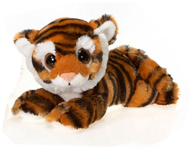 9"" Big Eye Laydown Beanie Tiger Case Pack 24