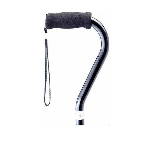 Offset Aluminum Cane With Black Color Design