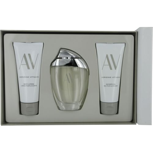 AV by Adrienne Vittadini EAU DE PARFUM SPRAY 3 OZ & BODY LOTION 3.4 OZ & SHOWER GEL 3.4 OZ