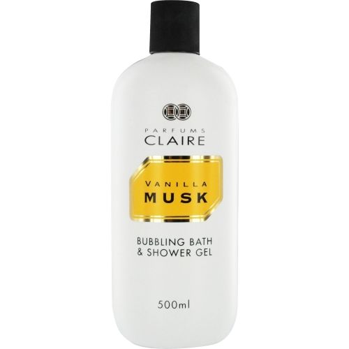 PARFUMS CLAIRE VANILLA MUSK by Parfums Claire BUBBLING BATH & SHOWER GEL 16.9 OZ