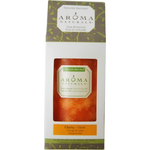 CLARITY AROMATHERAPY by CLARITY AROMATHERAPY ONE 2.75 X 5 inch PILLAR AROMATHERAPY CANDLE.  COMBINES THE ESSENTIAL OILS OF ORANGE & CEDAR.  BURNS APPR