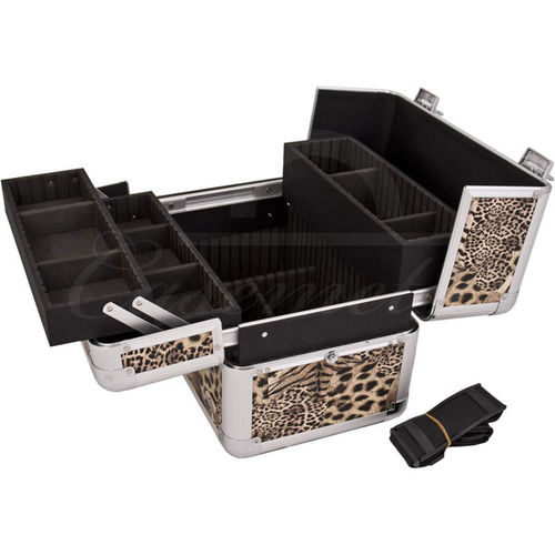 Leopard Cosmetic Train Case Case Pack 2