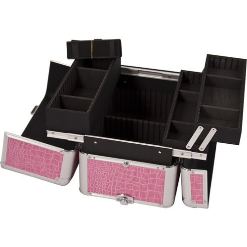 Pink Croc Rolling Makeup Case