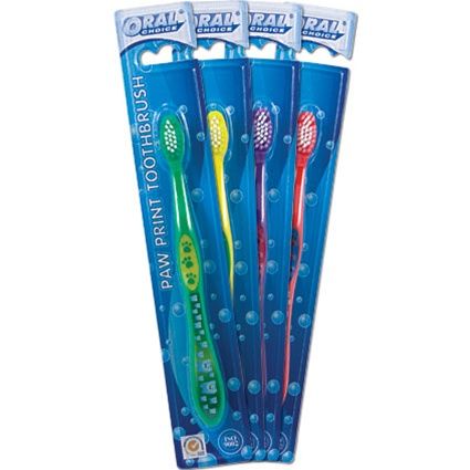 Junior Paw Print Toothbrush, 100 pcs