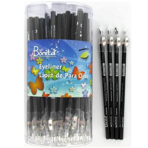 72 Pc 8 Inch Black Eyeliner Pencil Case Pack 576
