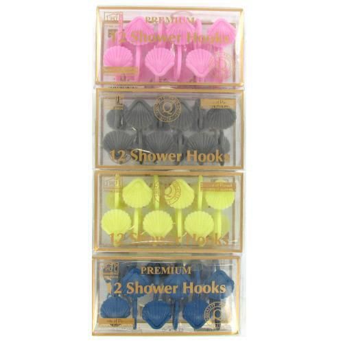 12 Pc Shower Curtain Hooks Case Pack 72