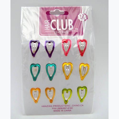 12Pc Heart Mini Snap Pins Case Pack 48