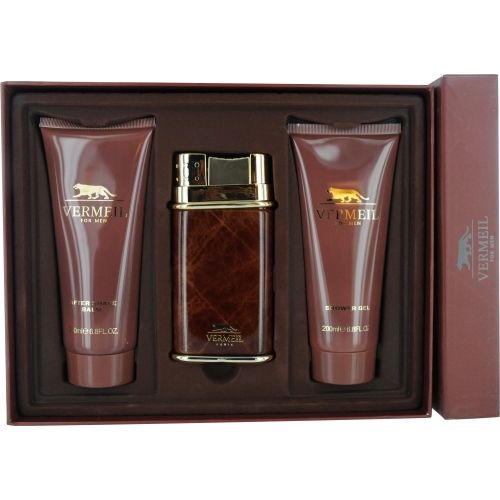 VERMEIL by Jean Louis Vermeil EDT SPRAY 3.4 OZ & AFTERSHAVE BALM 6.8 OZ & SHOWER GEL 6.8 OZ