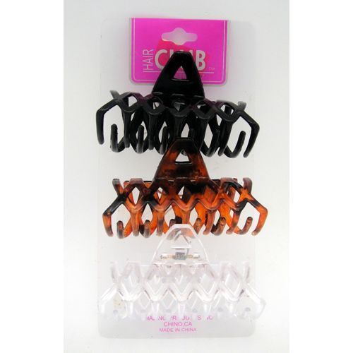 3Pc Claw Clips Case Pack 48