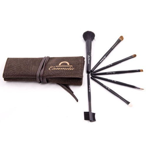 7 Piece Makeup Brush Set - Brown Case Pack 12