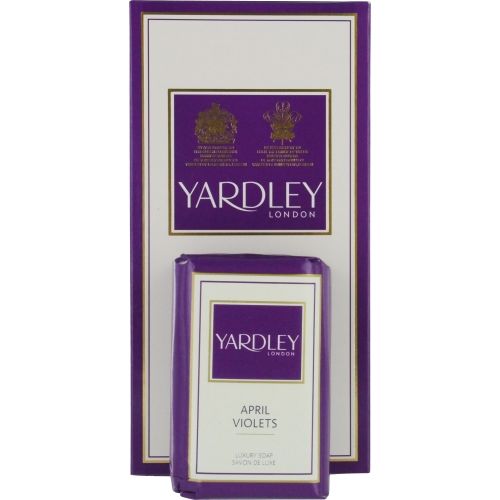 YARDLEY by Yardley APRIL VIOLETS LUXURY SOAPS 3x3.5 OZ EACH