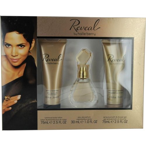 HALLE BERRY REVEAL by Halle Berry EAU DE PARFUM SPRAY 1 OZ & BODY LOTION 2.5 OZ & SHOWER GEL 2.5 OZ