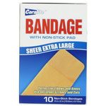 10 Ct Sheer Extra Large Bandage Case Pack 48
