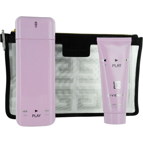 PLAY by Givenchy EAU DE PARFUM SPRAY 2.5 OZ & BODY LOTION 2.5 OZ & POUCH (TRAVEL OFFER)