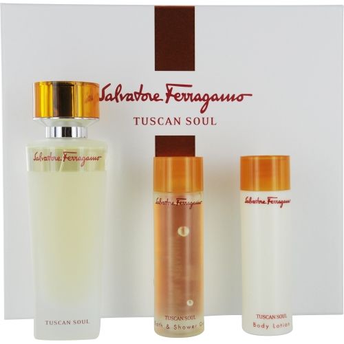 TUSCAN SOUL by Salvatore Ferragamo EDT SPRAY 4.2 OZ & BODY LOTION 2.5 OZ & BATH AND SHOWER GEL 2.5 OZ