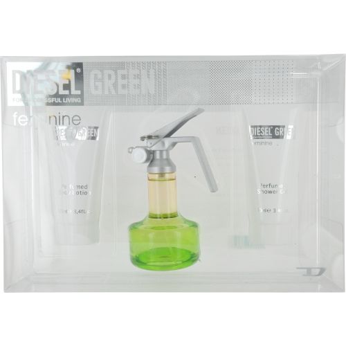 DIESEL GREEN by Diesel EDT SPRAY 2.5 OZ & BODY LOTION 3.4 OZ & SHOWER GEL 3.4 OZ