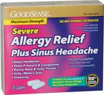 Good Sense Allergy Relief Plus Sinus Headache Seve Case Pack 24