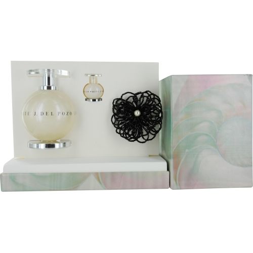 J DEL POZO IN WHITE by Jesus del Pozo EDT SPRAY 3.4 OZ & EDT .15 OZ MINI & BROOCH