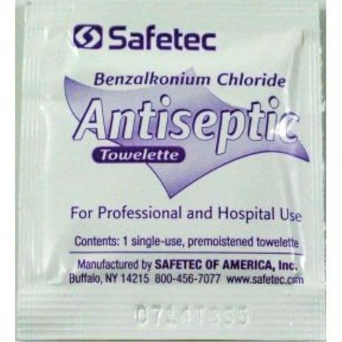 Safetec Benzalkonium Chloride Antiseptic Towelette Case Pack 1000