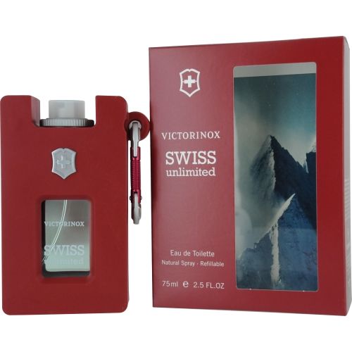 VICTORINOX SWISS UNLIMITED by Victorinox EDT SPRAY REFILLABLE RUBBER BOTTLE 2.5 OZ
