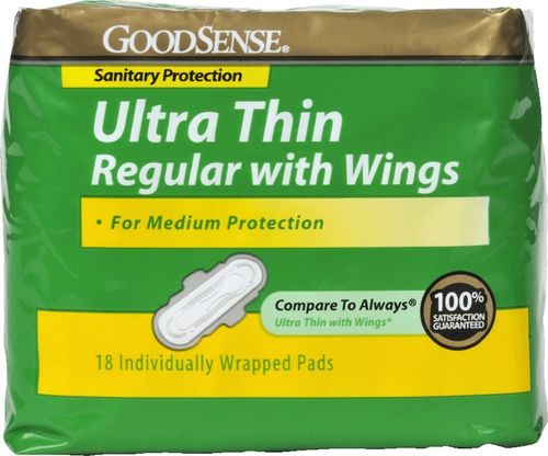 Good Sense Ultra Thin Regular With Wings For Medium Protection Case Pack 12