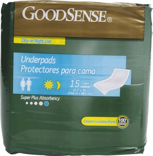 Goodsense Day/Night Underpads Super Absorb 21.5"" X 35"" Case Pack 10