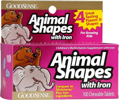 Good Sense Animal Shapes W/ Iron Chewable Tablets Case Pack 12