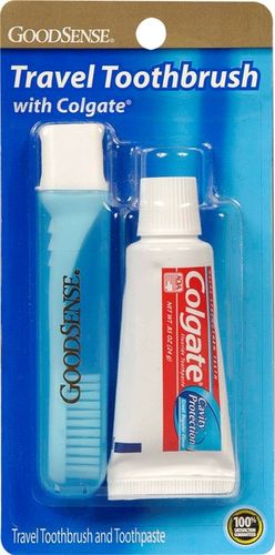 Good Sense Travel Toothbrush With Colgate Paste Case Pack 36