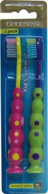 Good Sense Kids Soft Toothbrush 2 Pack Case Pack 36