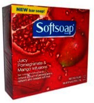 Softsoap Bar Soap Juicy Pomegranate and Mango Infusions 12Pk