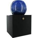 COBALT GALAXY GLOBE by Cobalt Galaxy Globe THE INSIDE OF THIS 5 in GLOBE HAS A DUSTING OF SILVER AGAINST A RICHLY COLORED WAX  BACKGROUND AND COMES IN