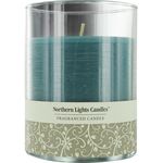 OCEAN BREEZE by Ocean Breeze ONE 4.5 inch GLASS PILLAR SCENTED CANDLE.  BURNS APPROX. 70 HRS.