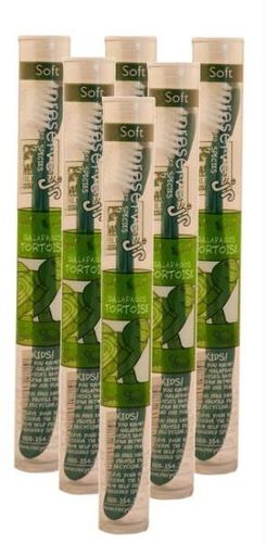 Toothbrush, Preserve Jr. Kids Endangered Species, Soft, Color: Green, 6 pack